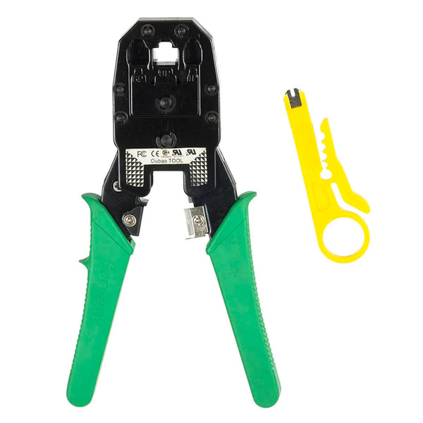 Alicate De Crimpagem Rapida Rj45/Rj11 C/ Desencapador De Fio - OB-315
