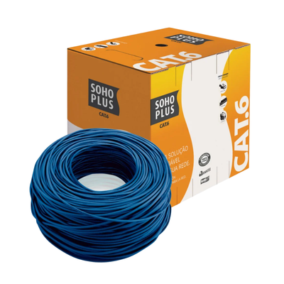 Cabo De Rede Cat6 Furukawa Sohoplus Cx C/305mt Azul