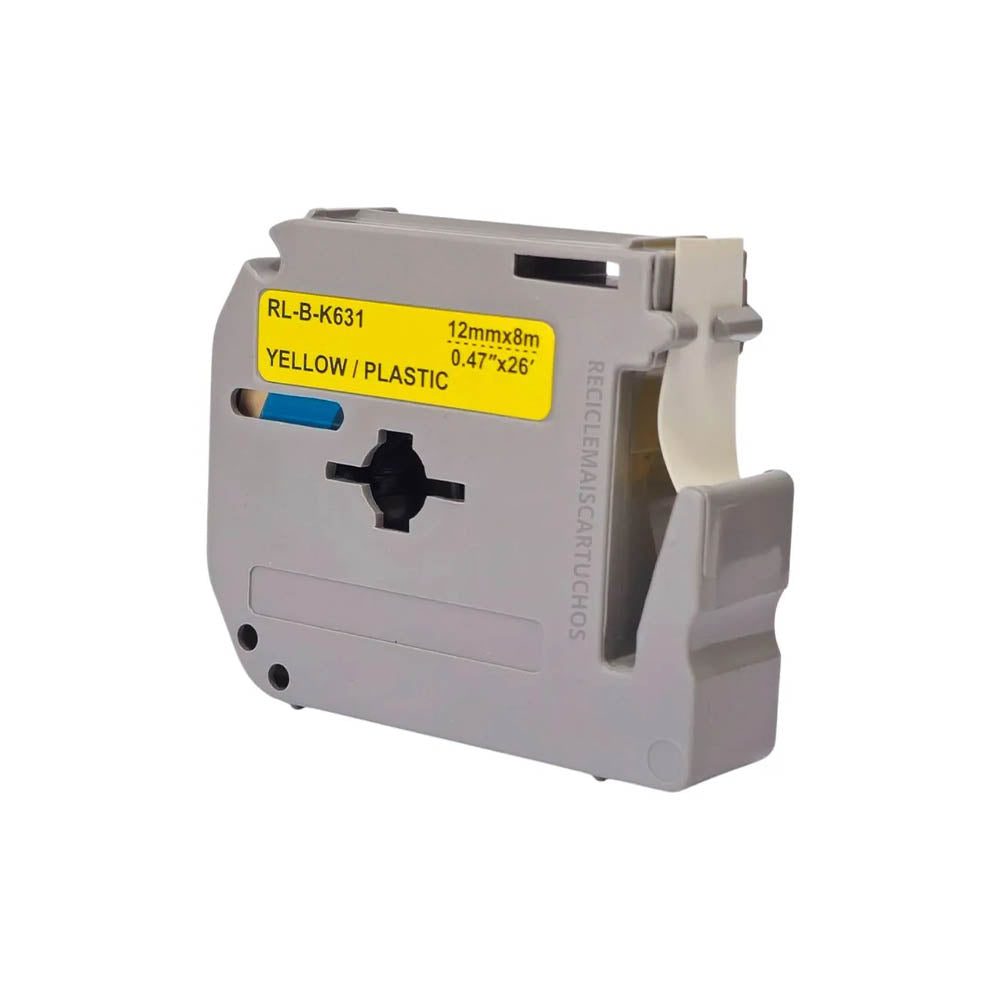 Fita Para Etiquetadora Brother M-K631 Amarela / Preta - Compativel
