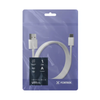 Cabo de Dados USB-A Para USB-C Fortrek U111 1mt Nylon Trançado Branco - 85981