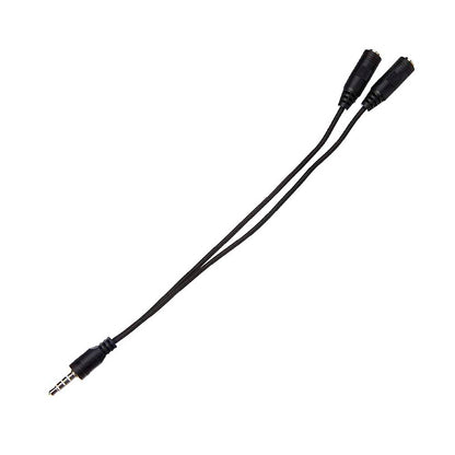 Adaptador de Som 2 P2 Fêmea para 1 P3 Macho Multilaser Preto - WI409