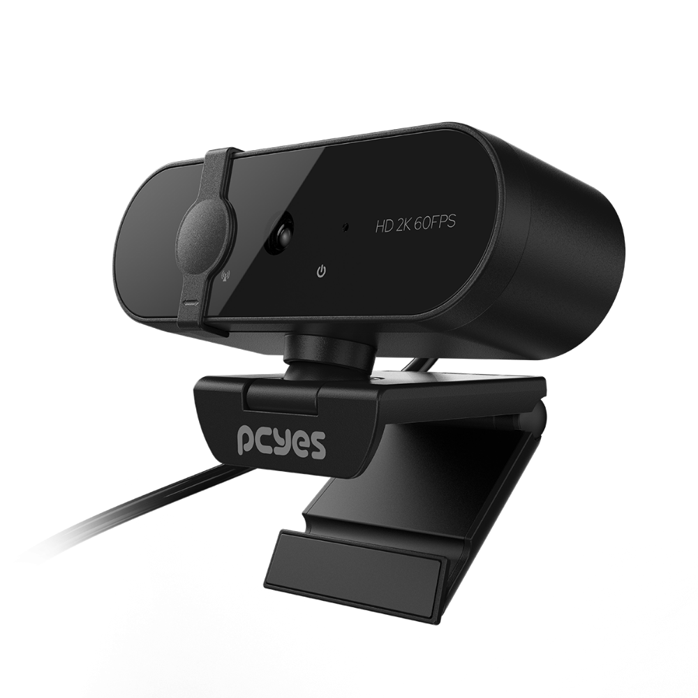 Webcam PCYes Raza 2K 1440p C/ Microfone e Tampa de Privacidade - RZ2K01