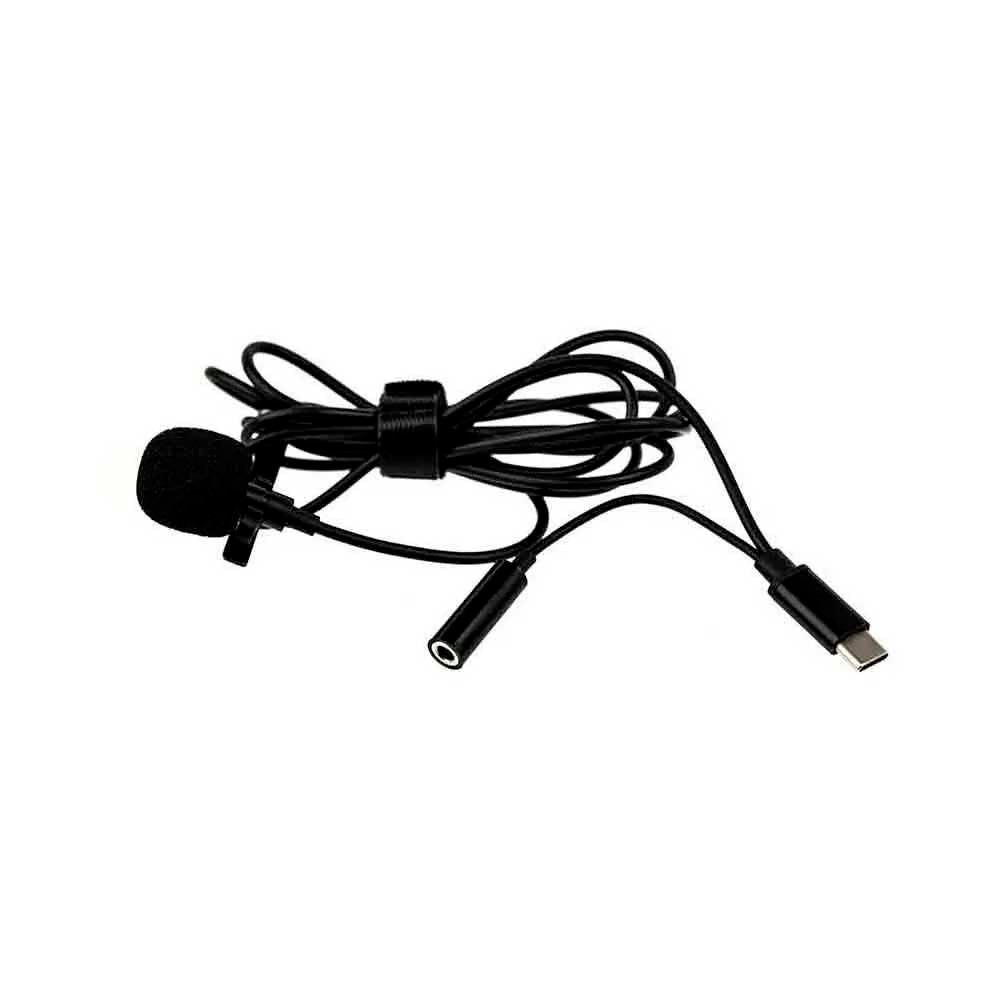 Microfone de Lapela Lavalier 1,5m Tipo C - WH7964