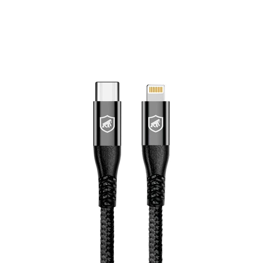 Cabo de Dados USB Tipo C P/ Lightning Iphone 1,0m GShield Raptor Preto - GS-9021