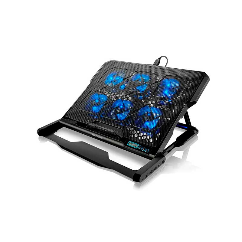 Suporte Cooler Para Notebook Multilaser Led Azul c/ 6 Fans - Ac282