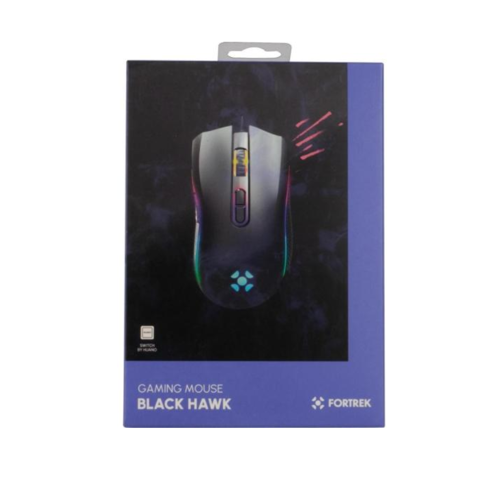 Mouse Gamer Usb Fortrek Black Hawk Rgb 7200 Dpi Preto - 75682