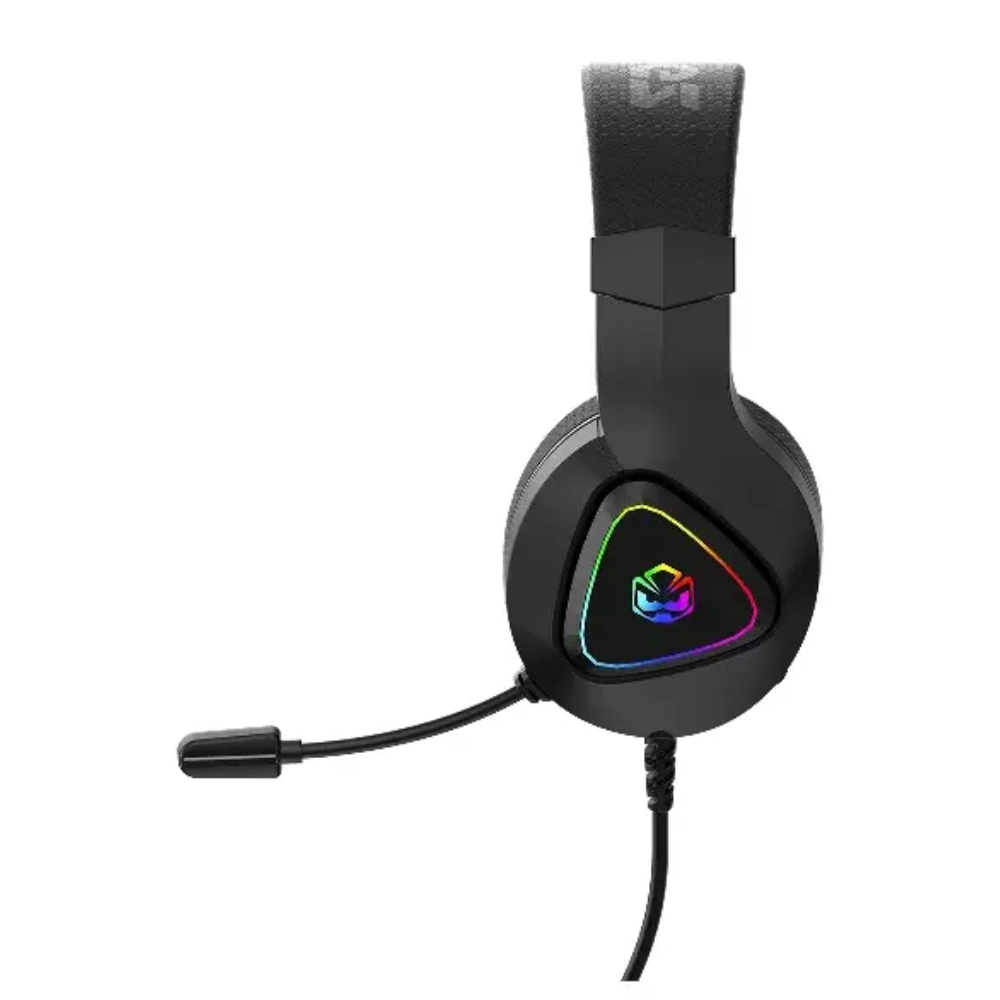 Headset Gamer PCYes Deffy Black Vulcan Usb Rgb C/ Mic Omnidirecional Preto - HGDF50BV