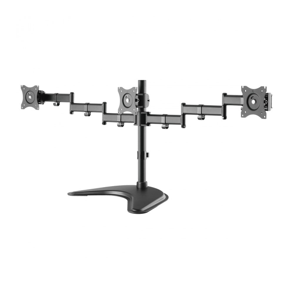 Suporte de Mesa para Três Monitores PCYes 13" a 27" Vesa 100x100 - PLMSM03A