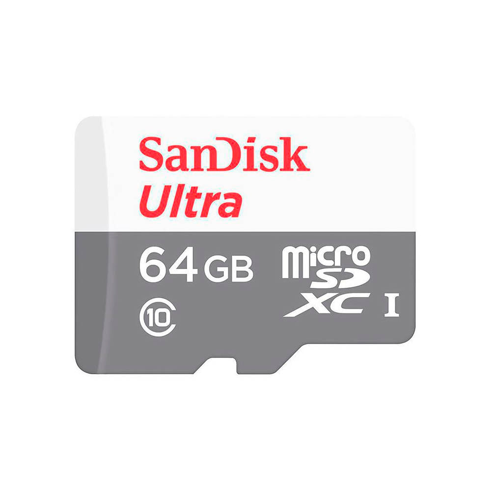 Cartão De Memória 64gb Micro Sd Card Cl10 Sandisk - SDSQUNR-064G-GN3MA