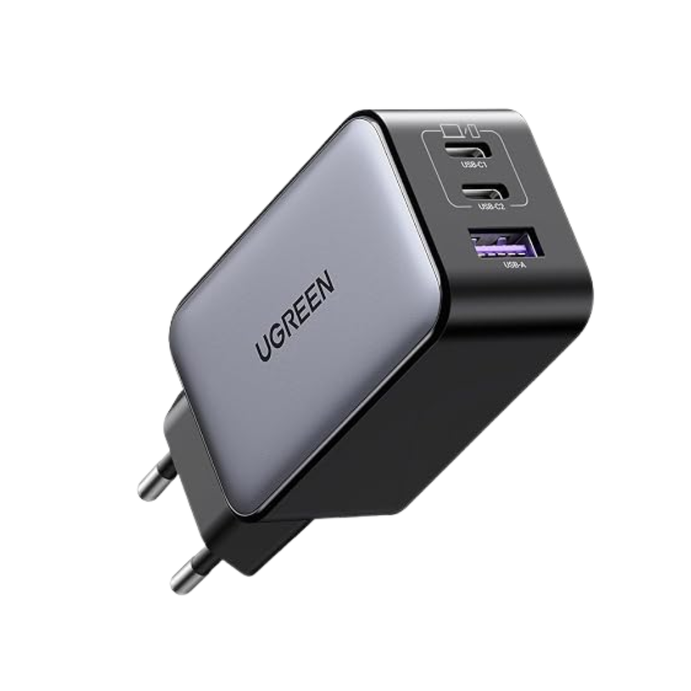 Carregador De Parede Ugreen Turbo PD GaN 65W C/ 2x Usb-C e Usb - CD244