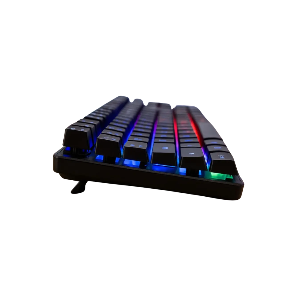 Teclado Gamer Semi Mecanico Cv01 Usb Rgb ABNT2 P/ PC e PS4  C/ Teclas Multimídia Preto