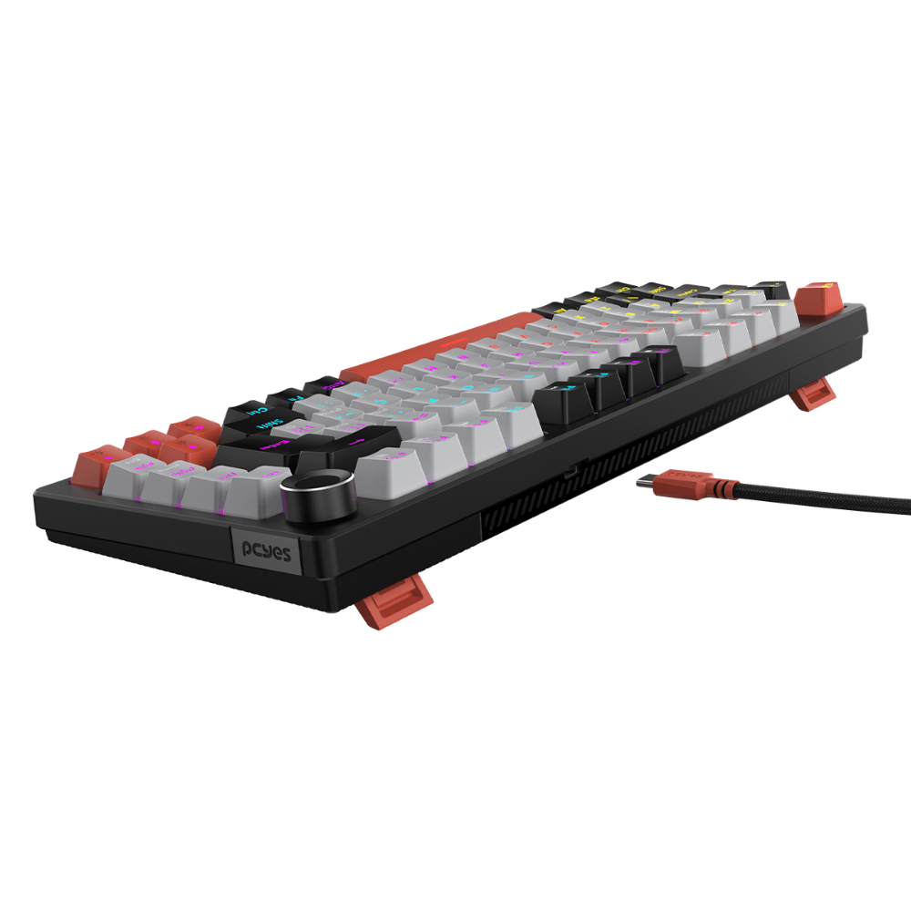 Teclado Gamer Mecanico PCYes Arkeum 75% Black Vulcan - Switch Red -AKBV75RBR