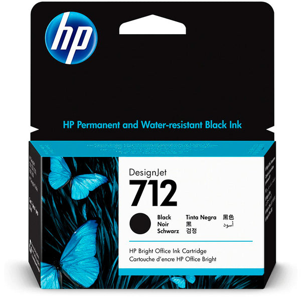 Cartucho de Tinta HP 712 Preto P/ Plotter T250 38Ml - 3ED70A