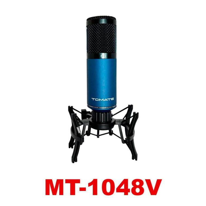 Microfone Condensador de Estudio Profissional Tomate Entrada Canon XLR - Padrão Polar Unidirecional - MT-1048V