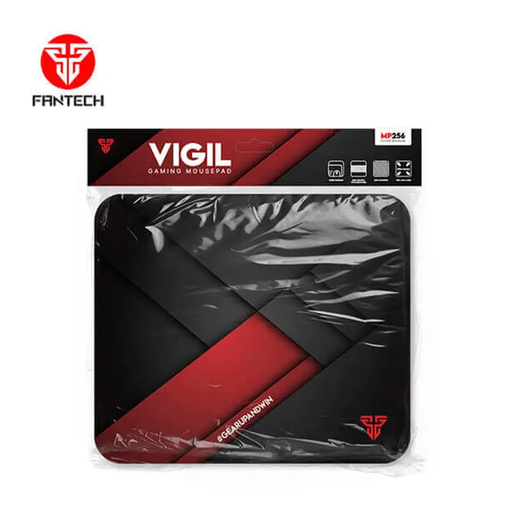 Mousepad Gamer Fantech Vigil P 250X210mm Preto / Vermelho - MP256