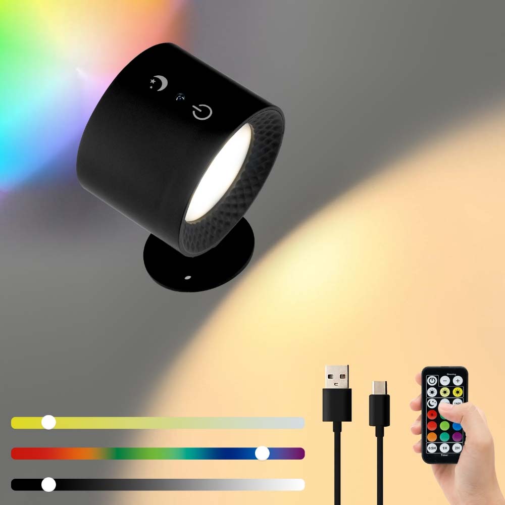 Luminária de Parede com Controle Remoto USB Led - ZH-8101