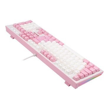 Teclado Gamer Mecânico Redragon Hades Led White Branco e Rosa - K623-WP (PT-BLUE)