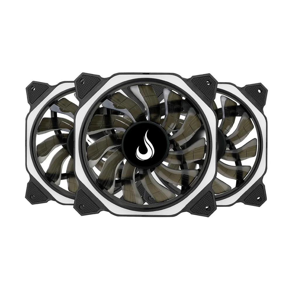 Kit 3x Cooler Fan  Rise Mode Aura RGB  Preto 120mm + Controladora  - RM-AU-02-RGB