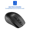 Mouse Sem Fio Recarregável Bluetooth + Usb Multi MS750 1600dpi Preto - MO403