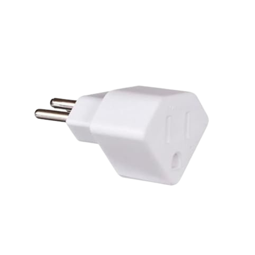 Adaptador de Tomada Padrão Americano Para Brasileiro, Triangular 127/220v, 10a