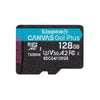 Cartão De Memória 128gb  Micro Sd Card Kingston Canvas GO Plus Classe 10 C/ Adaptador 200 mb/s - SDCG4/128GB