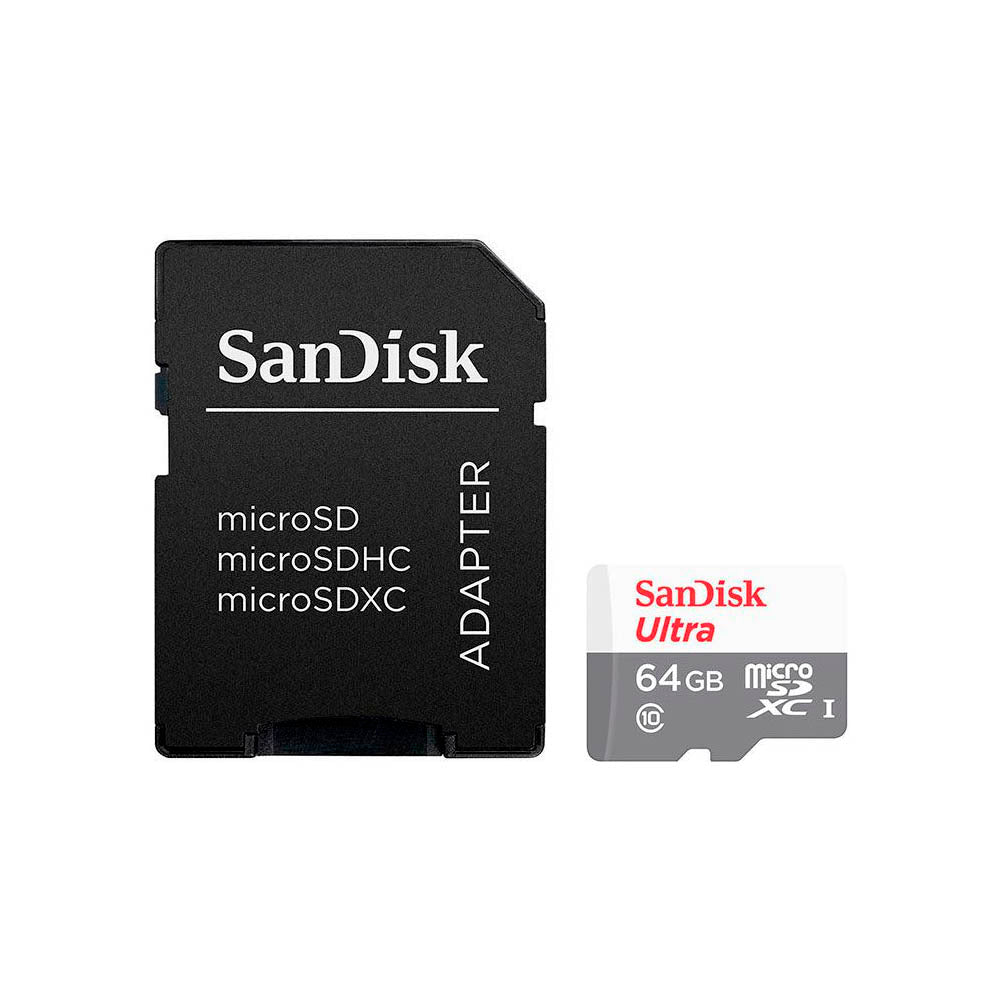 Cartão De Memória 64gb Micro Sd Card Cl10 Sandisk - SDSQUNR-064G-GN3MA