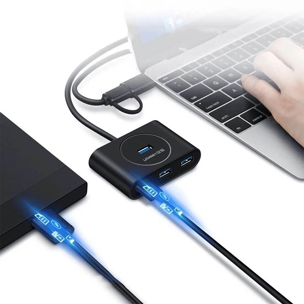 Hub Adaptador USB 4 Portas 3.0 Ugreen - CR113
