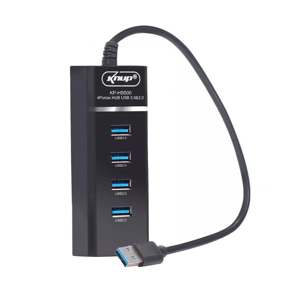Hub Usb 4 Portas Knup 3.0 e 2.0 - KP-HB500