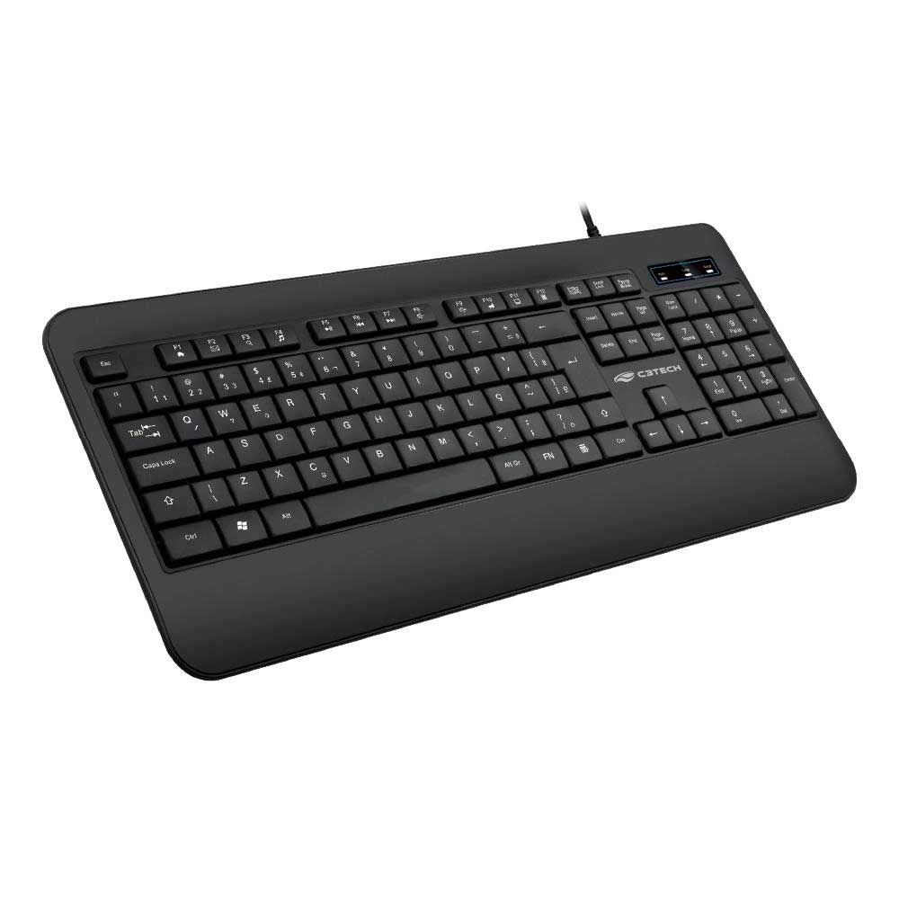 Teclado Usb Multimidia Usb C3Tech Abnt2 Preto - KB-M100Bk