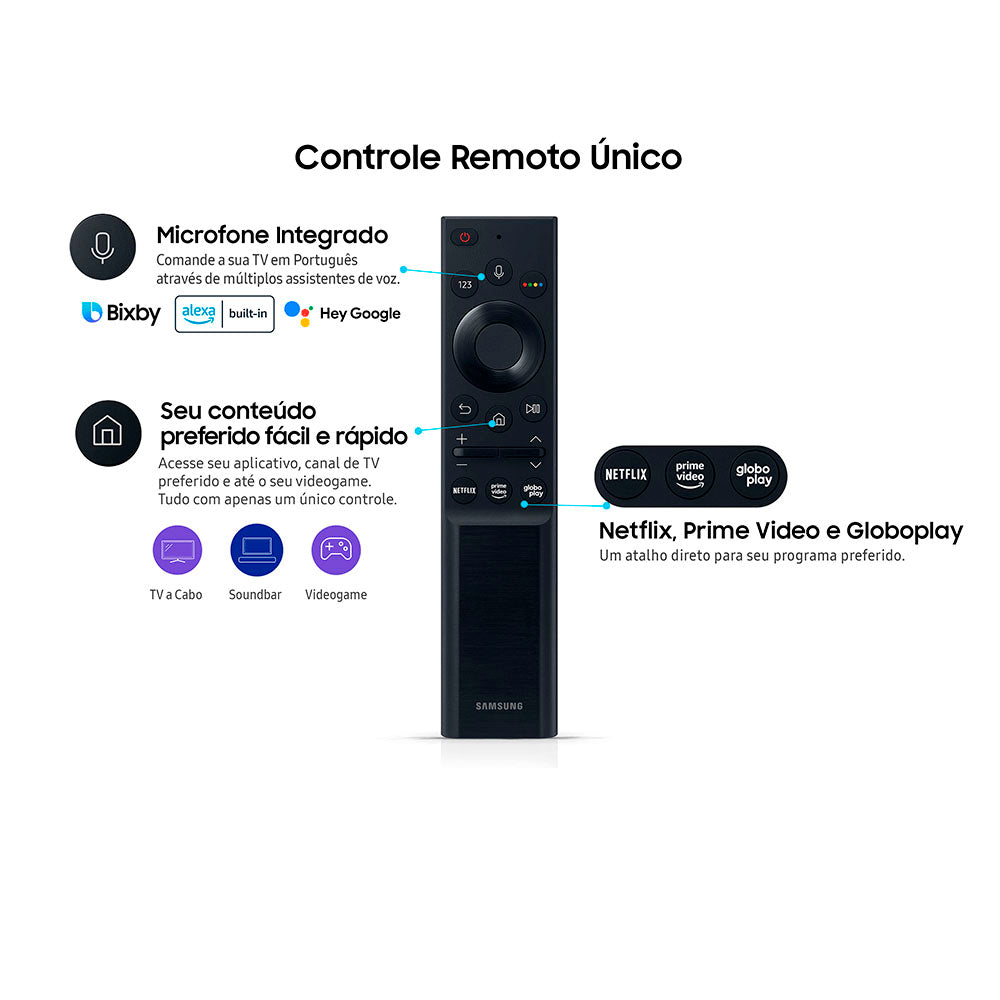 Smart TV Led Samsung 75" UHD 4K Wi-fi Bluetooth USB HDMI Alexa Integrada - 75AU7700