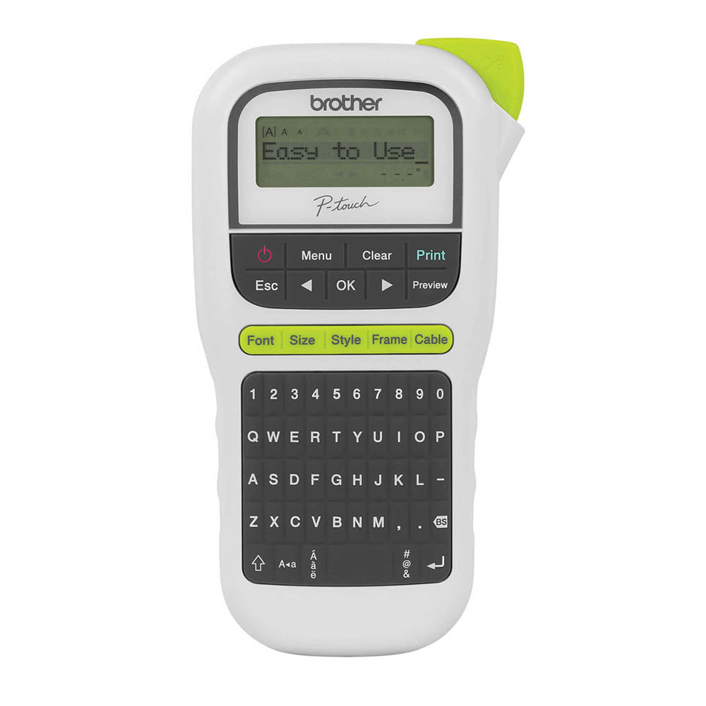 Etiquetadora Rotulador Portátil Brother PT-H110 Preta - PTH110BK - Fita TZe