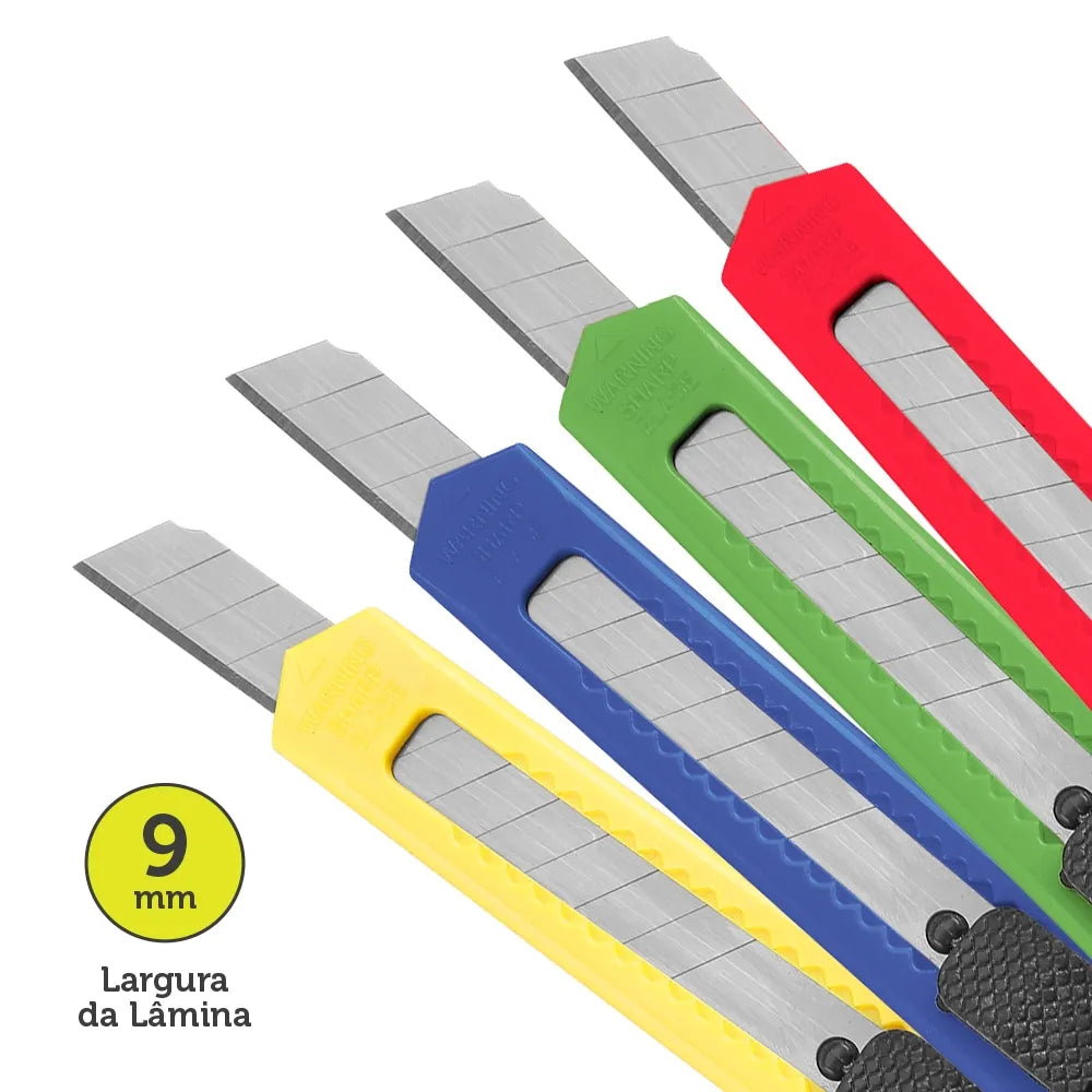 Estilete Estreito Keep c/ Trava Multi Cores - EI170
