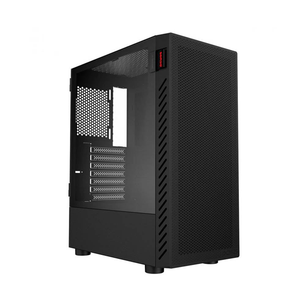 Gabinete Gamer PCYes Bolter Black Vulcan C/ Lateral em Vidro Temperado Preto - GBBVPBR