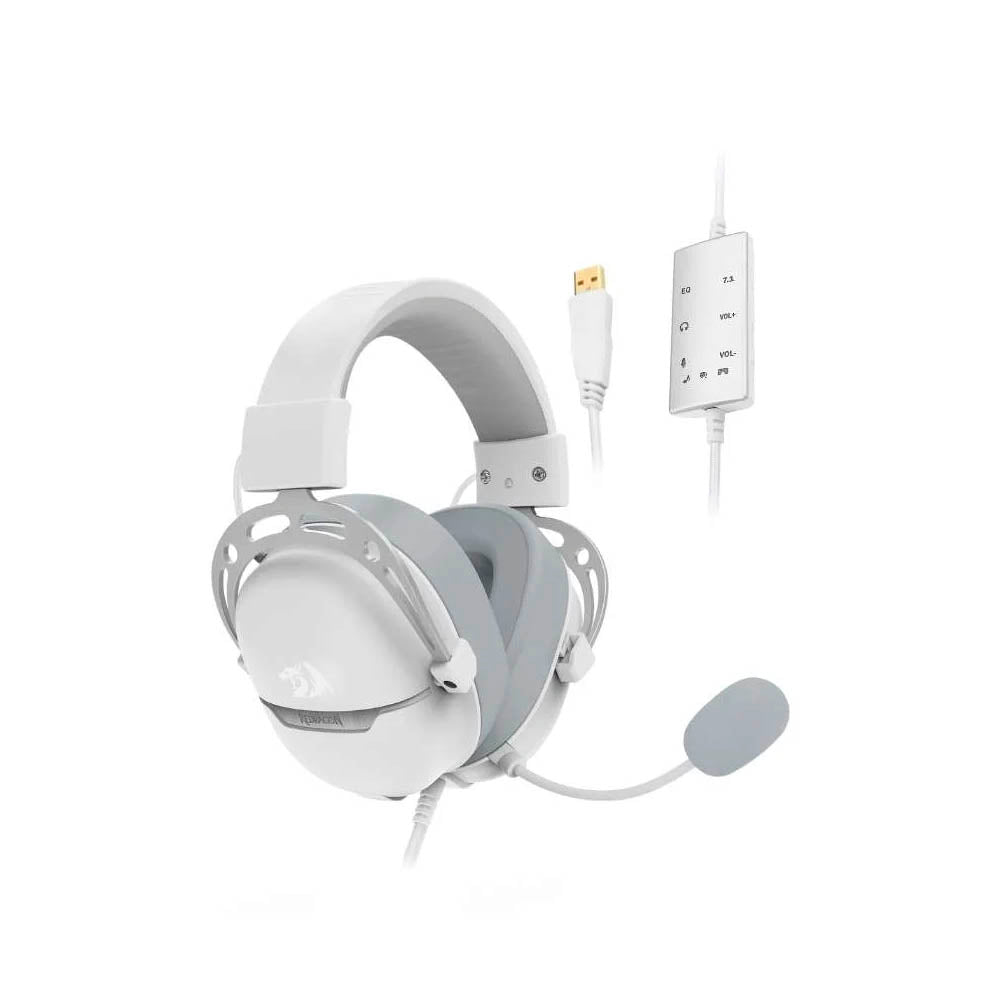 Headset Gamer Redragon Aurora USB 7.1 40mm Branco - H376WG