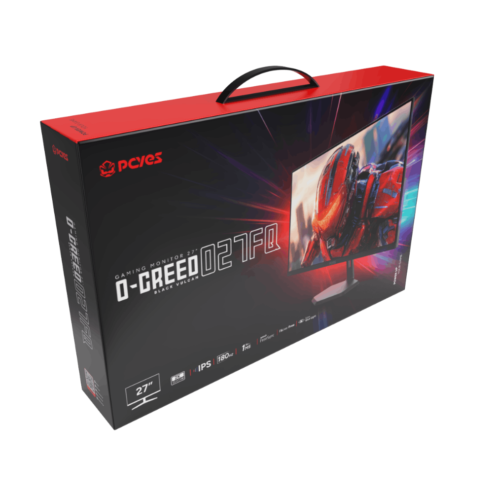 Monitor Gamer Led 27" Pols PCYes O-Creed  O27FQ Full HD VA 180Hz 1Ms Hdmi Vga Preto - PMGO27FQ180BV