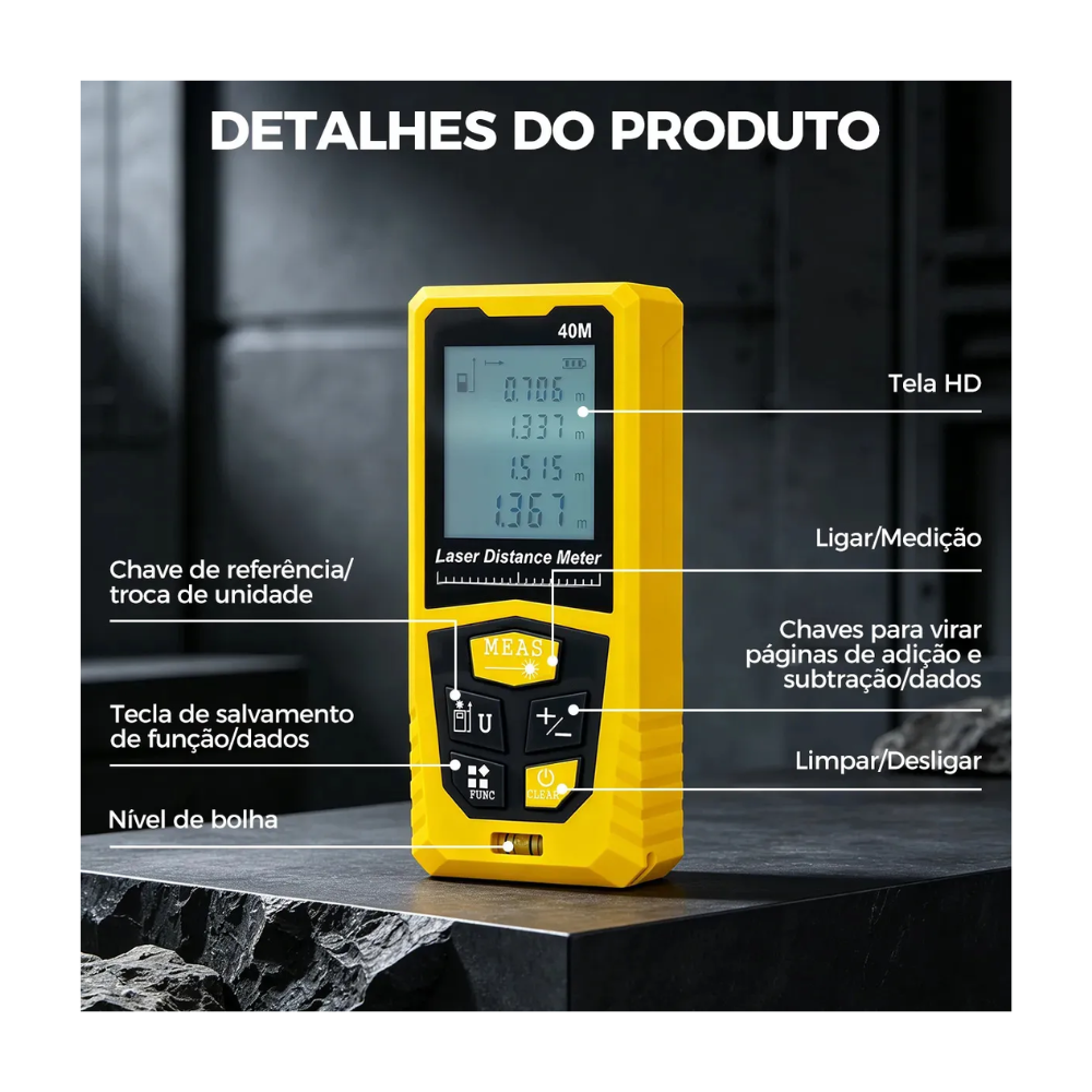 Trena a Laser 40m BomVink - BOM-6544