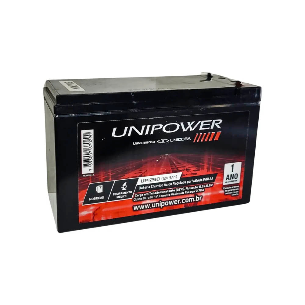 Bateria para Nobreak 12v 9ah Unipower - UP1290