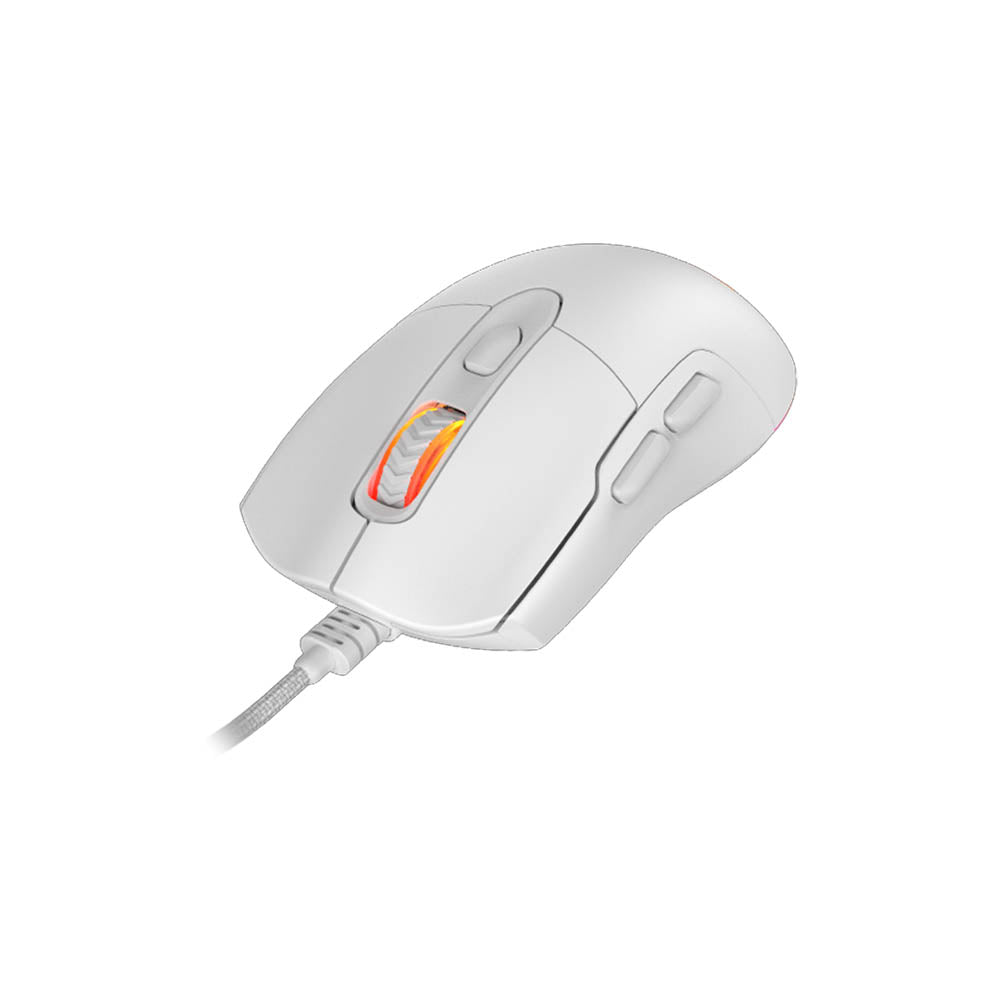 Mouse Gamer PCYes Malus White Ghost 6 Botões 12400dpi RGB - PMGMWG