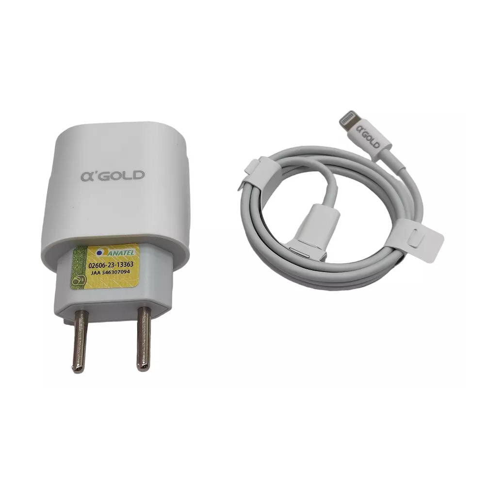 Carregador De Parede aGold Pro Usb Tipo C / IOS Turbo 40W 9.1A - CA40 / C-IOS