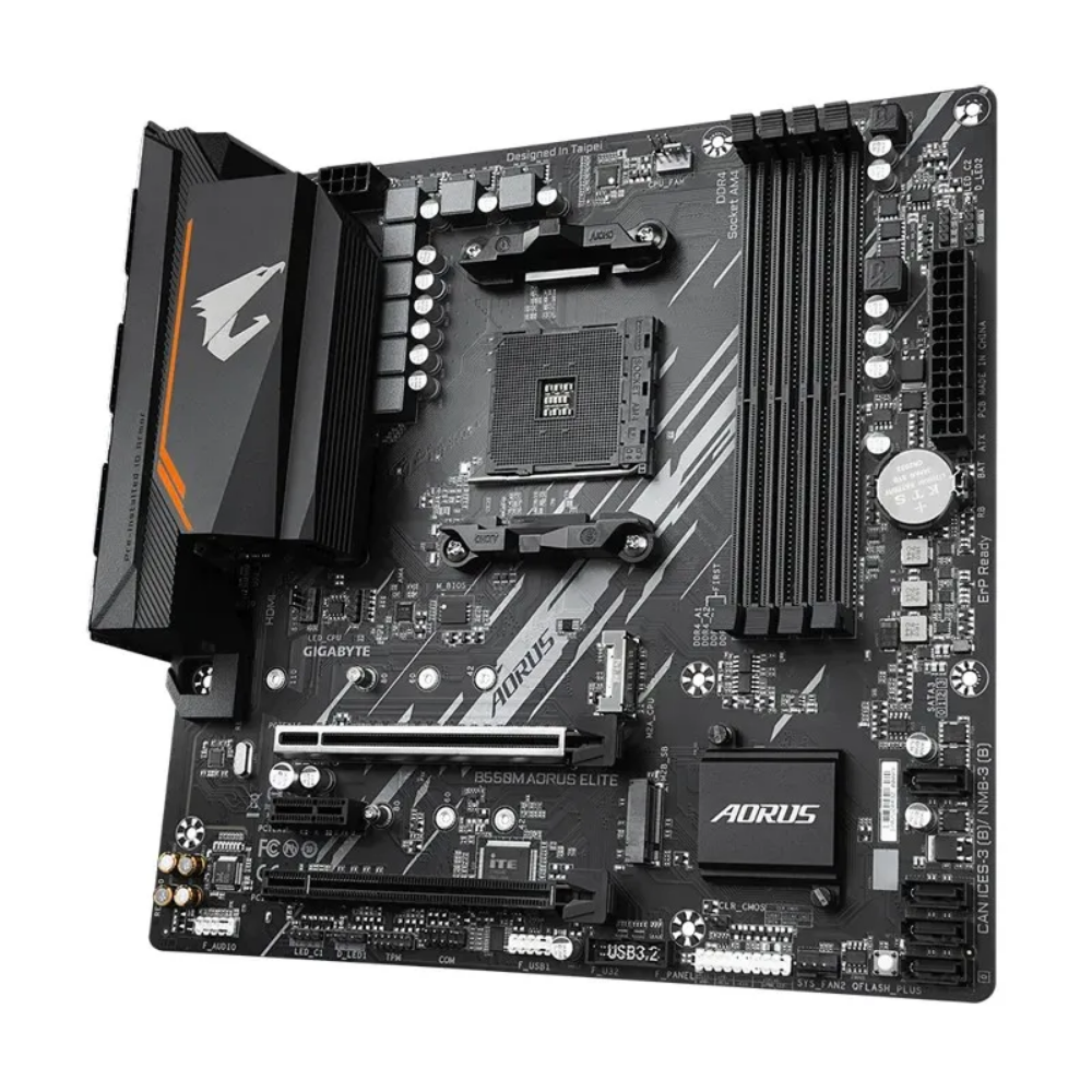 Placa Mae Gigabyte Aorus Elite B550M AMD AM4 Ddr4 Hdmi Dvi M.2 Usb 3.2