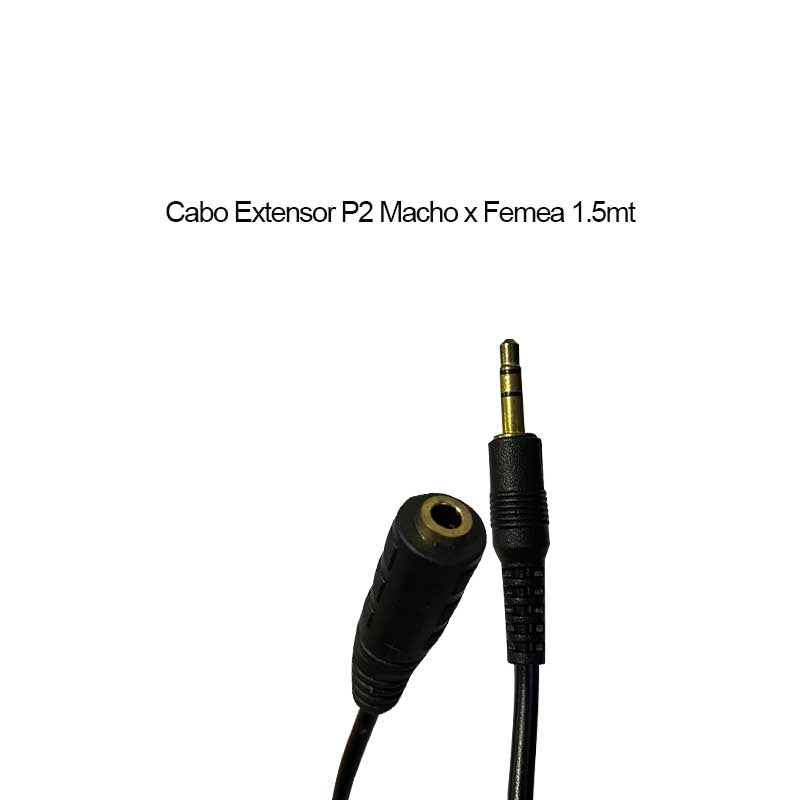 Cabo Extensor P2 Macho x Femea 2mt