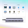 Adaptador USB Tipo C Ugreen 6 Portas 3X Usb 1x Hdmi C/ Leitor de Cartão SD / Micro Sd - CM511