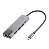 Hub Dock USB Tipo C 5 em 1 HDMI 4K RJ45 2x USB 3.0 e Power Delivery 100W Multi - AC447