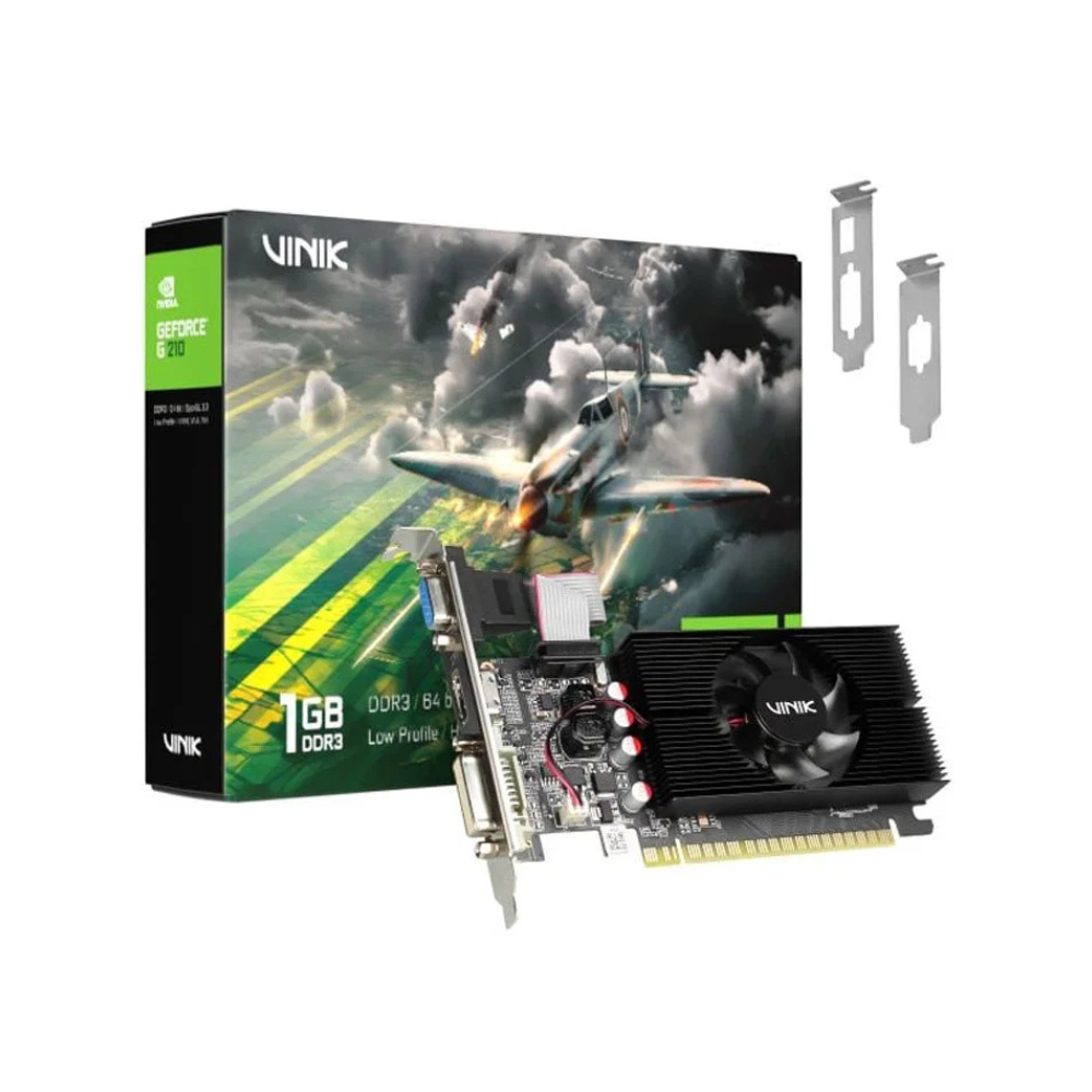 Placa De Video 1Gb G 210 Gddr3 Vinik Low Profile Nvidia Geforce 64Bits Hdmi Dvi Vga - GPUVK2101GBLP0H2