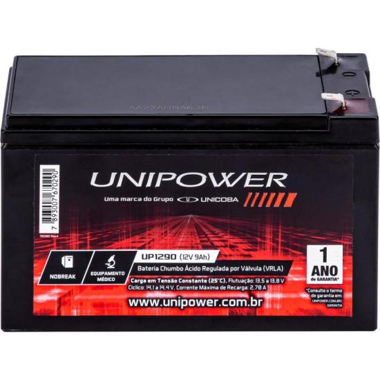 Bateria Selada 12V 9A VRLA UNIPOWER - UP1290