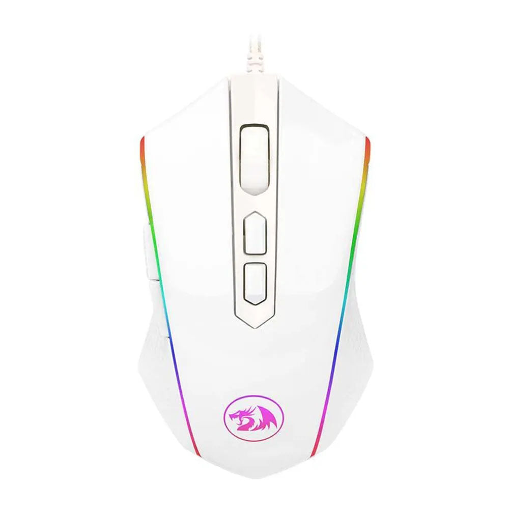 Mouse Gamer Redragon Memealion Lunar White RGB - M710W-RGB