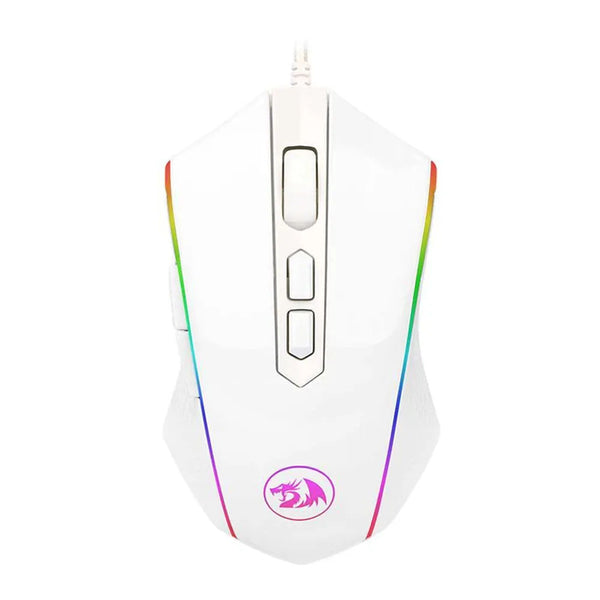 Mouse Gamer Redragon Memealion Lunar White RGB - M710W-RGB