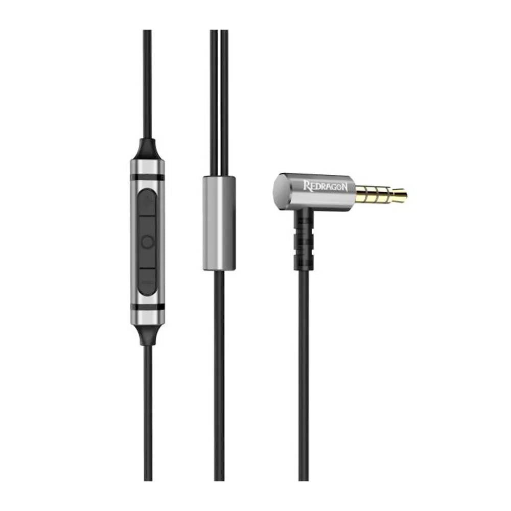 Fone de Ouvido Gamer Intraauricular C/ Microfone Gamer Redragon Bomber Elite P3 / P2 - E300 Truedata