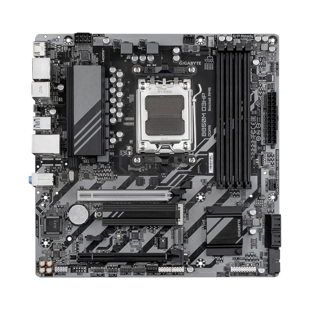Placa Mae AMD Gigabyte B850M D3HP 1.2 AM5 DDR5 2x Displayport 1x Hdmi - 9MB85MHP-00-G12