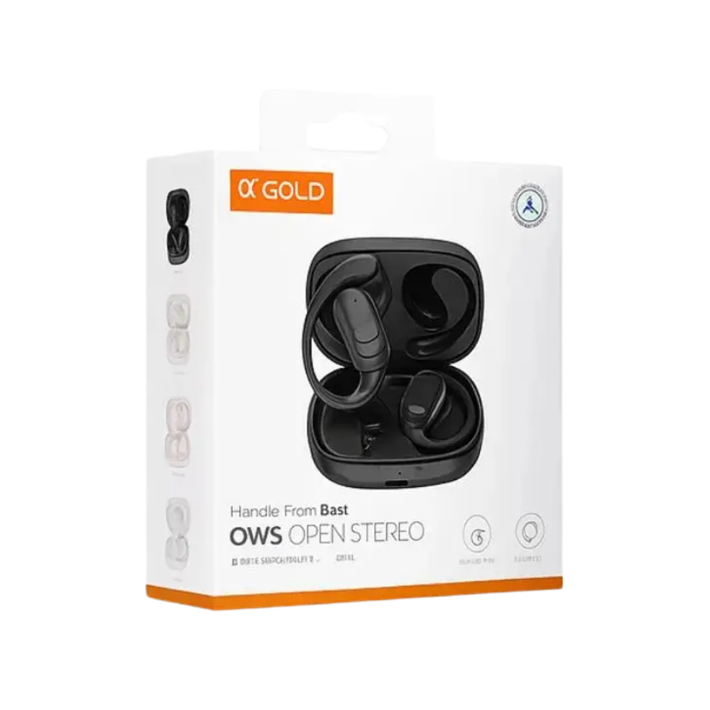 Fone De Ouvido Bluetooth aGold C/ Estojo Carregador OWS Open Stereo - FN-BA8